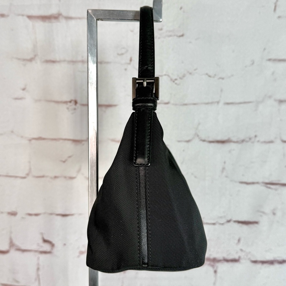 COACH Y2K 6.5”x4” Leather Trim Black Nylon Pewter Hardware Lightweight Mini Bag - Picture 6 of 14